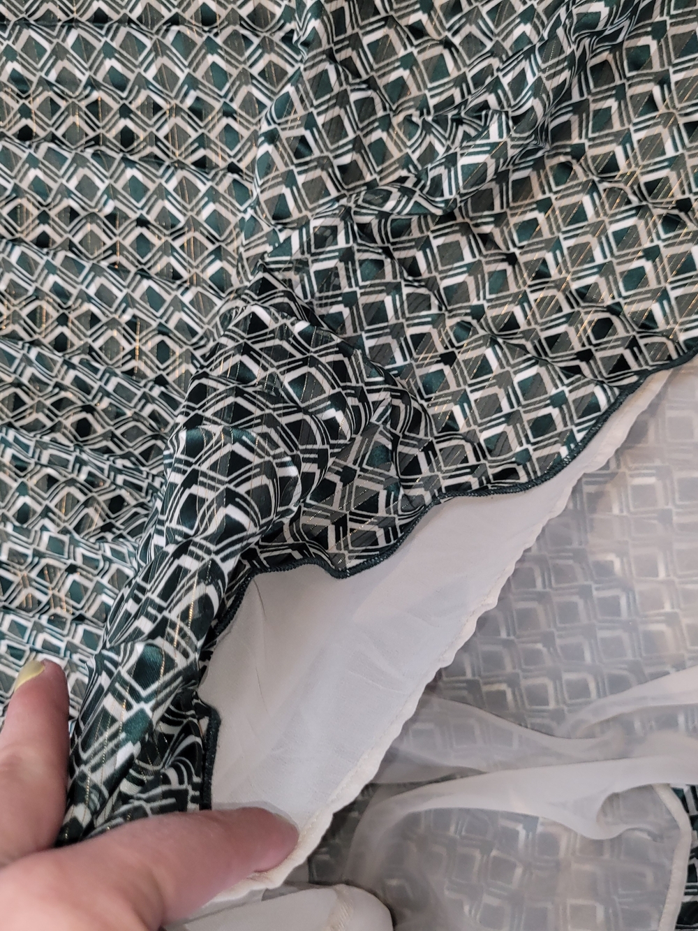 H&M Green Geometric Maxi Skirt - Picture 6 of 12